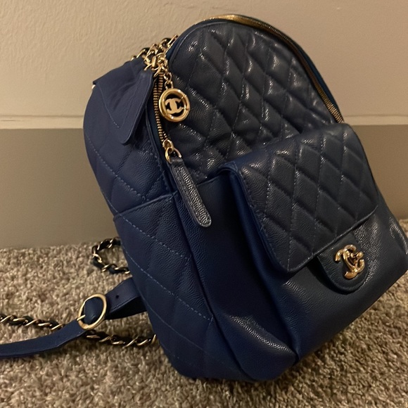 Chanel Blue Caviar Backpack. 💙 - Picture 3 of 8